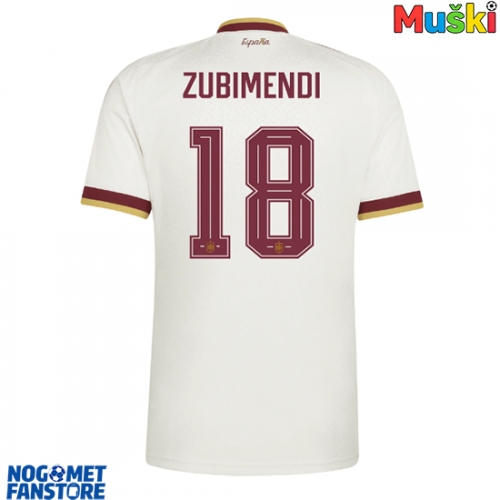 Španjolska Martin Zubimendi #18 Gostujuci Dres SP 2026 Kratak Rukav